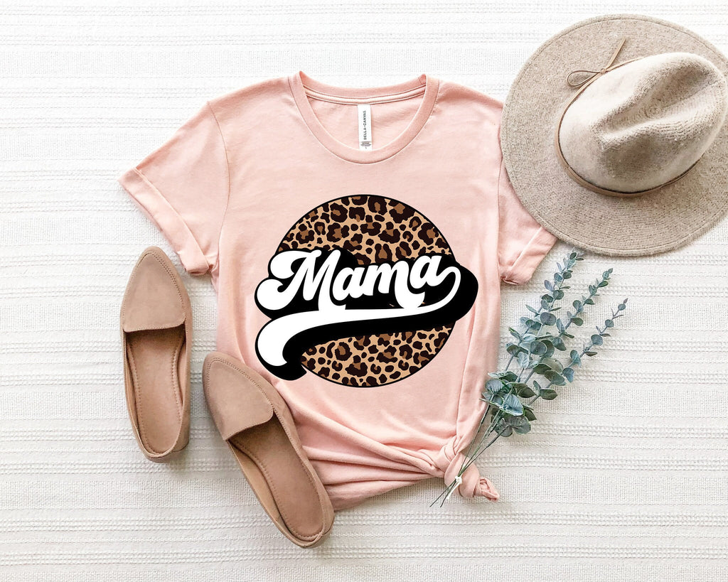 Leopard Mama Shirt: Retro Mom Life Tee
