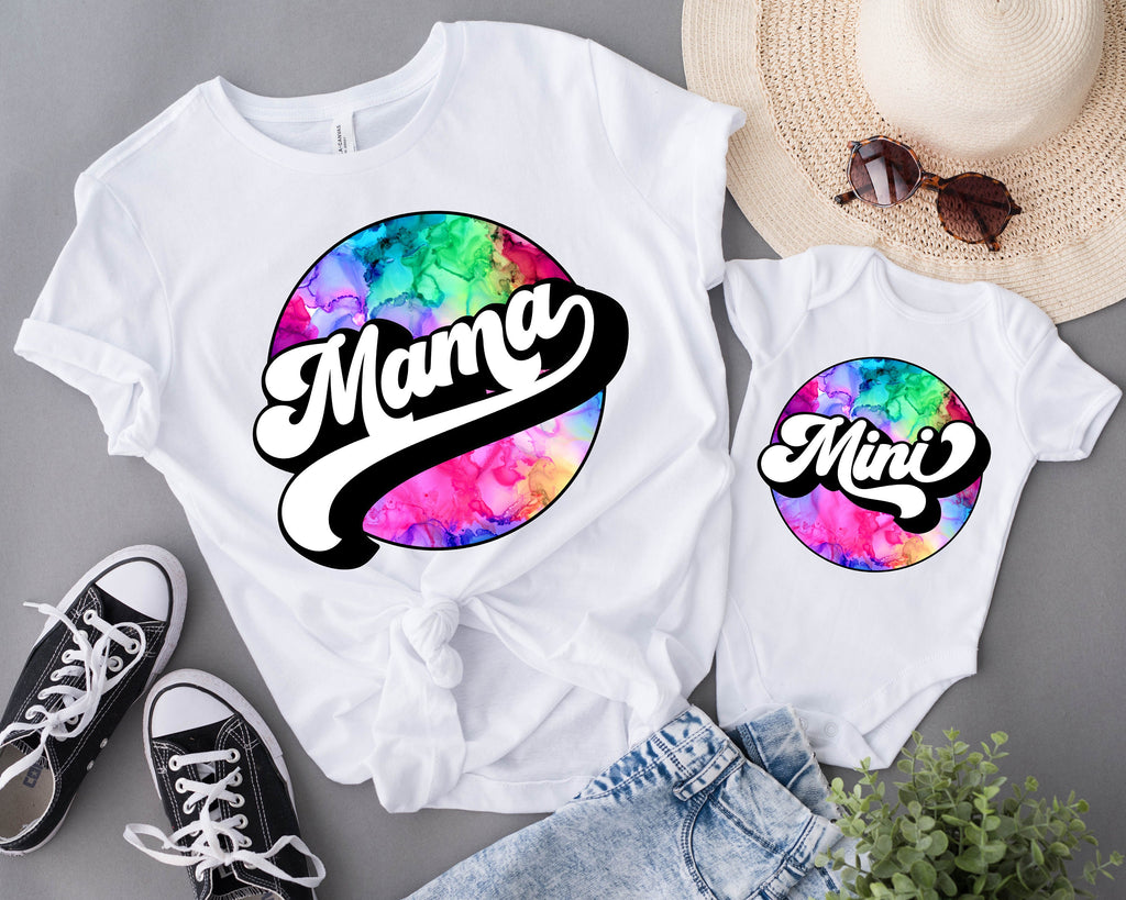 Tie Dye Mama Mini Matching Shirts: Mother Daughter Gift