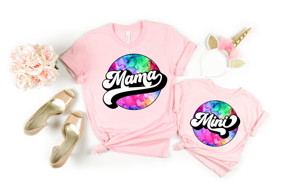 Tie Dye Mama Mini Matching Shirts: Mother Daughter Gift