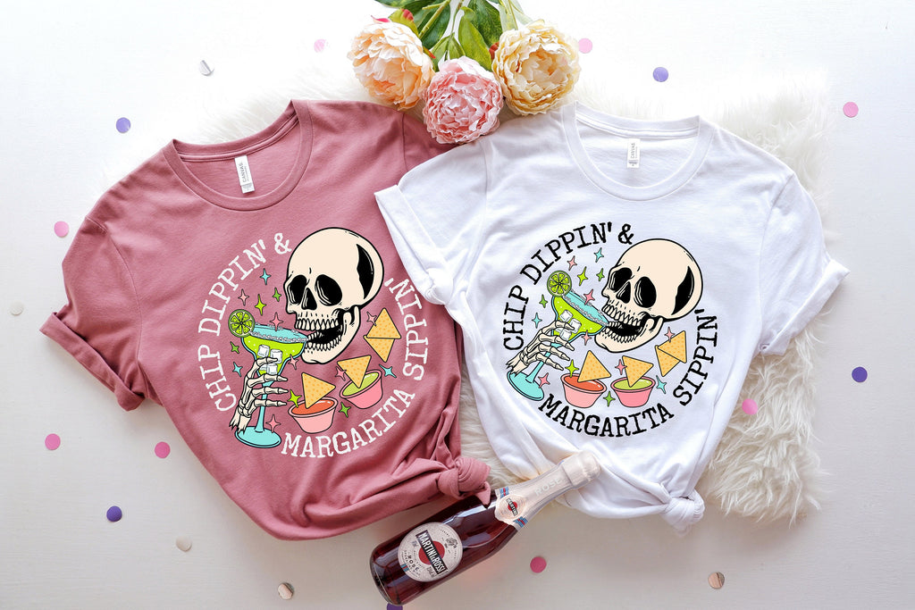 Funny Margarita Shirt: Chippin' Dippin' Sippin' Cinco De Mayo Tee