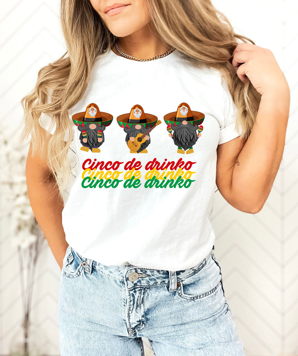 Gnomes Margarita Cinco De Drinko Shirt: Funny Drinking Tee