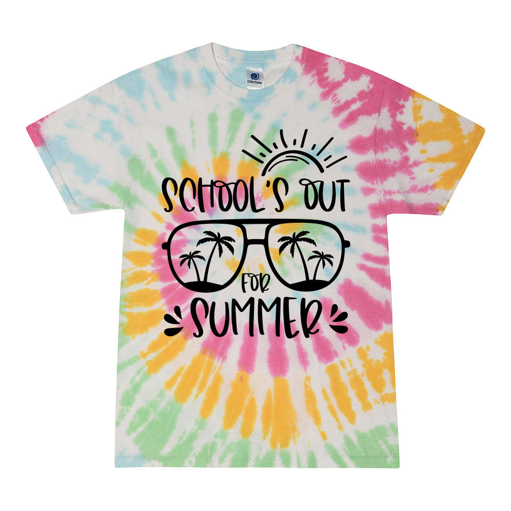 Handmade Tie Dye Summer Vacation Shirt, Teacher Gift