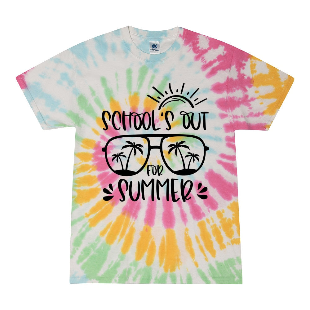 Handmade Tie Dye Summer Vacation Shirt, Teacher Gift