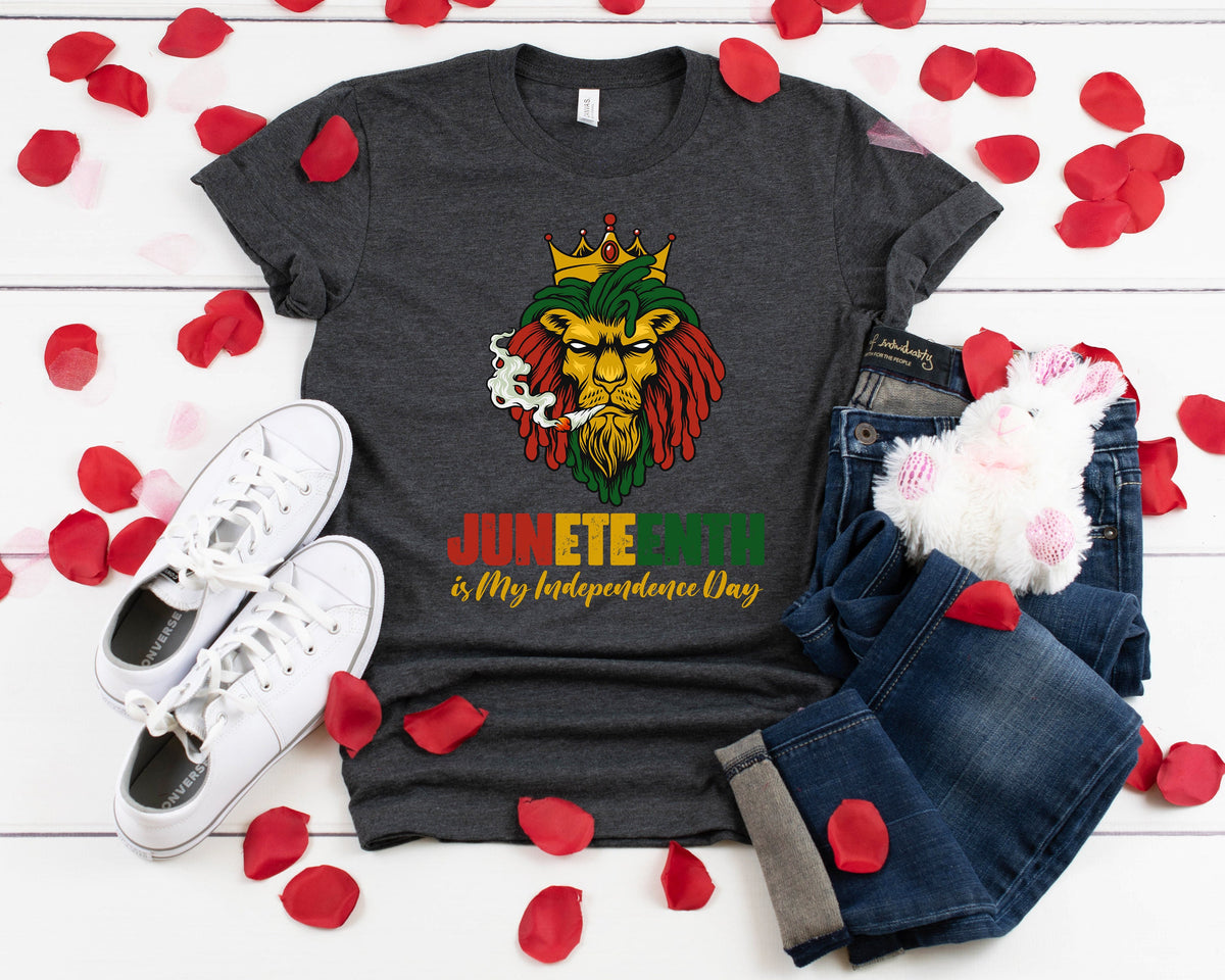 Juneteenth Lion Shirt: Black History Freedom Day Tee