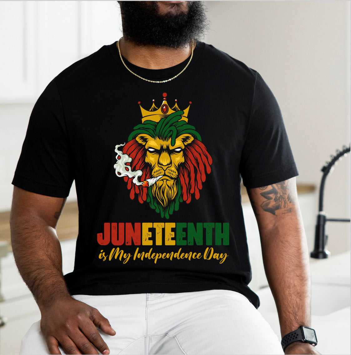 Juneteenth Lion Shirt: Black History Freedom Day Tee