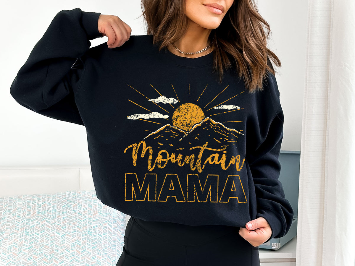 Custom Mountain Mama Shirt: 70s Style Camping Tee