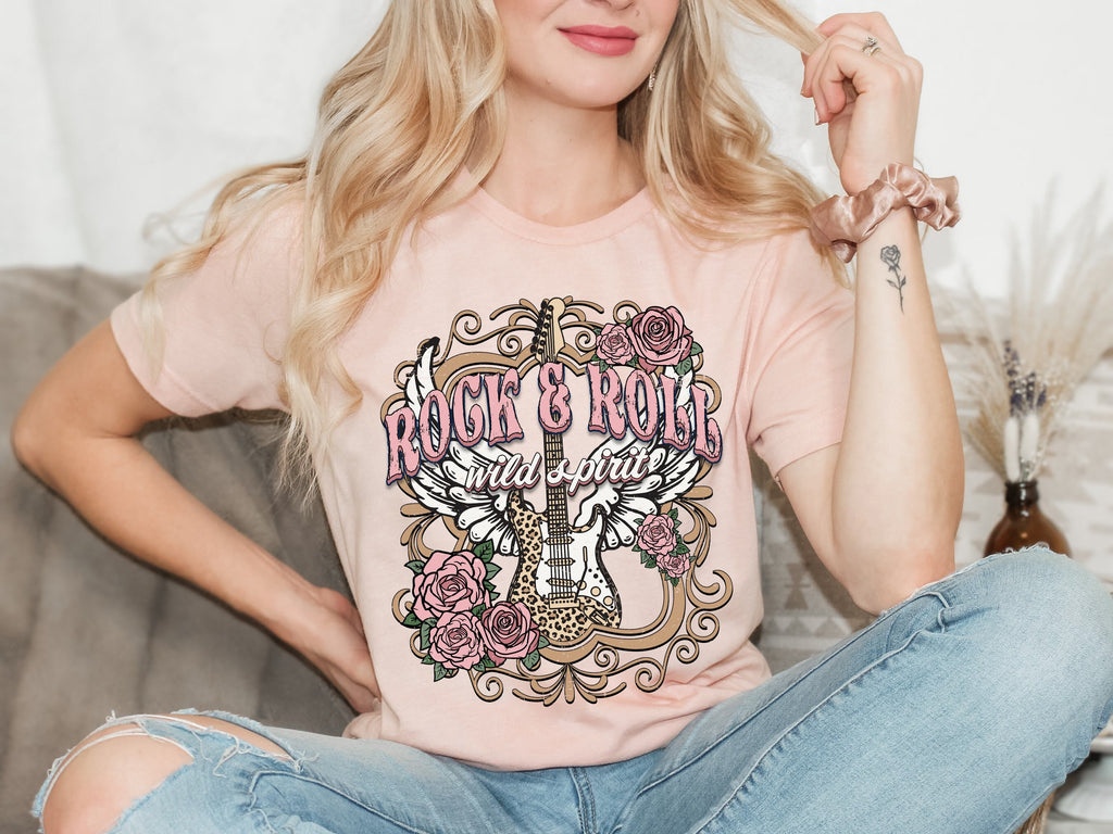 Custom Rock n Roll T-shirt: Vintage Guitar Tee, Music Lover Gift