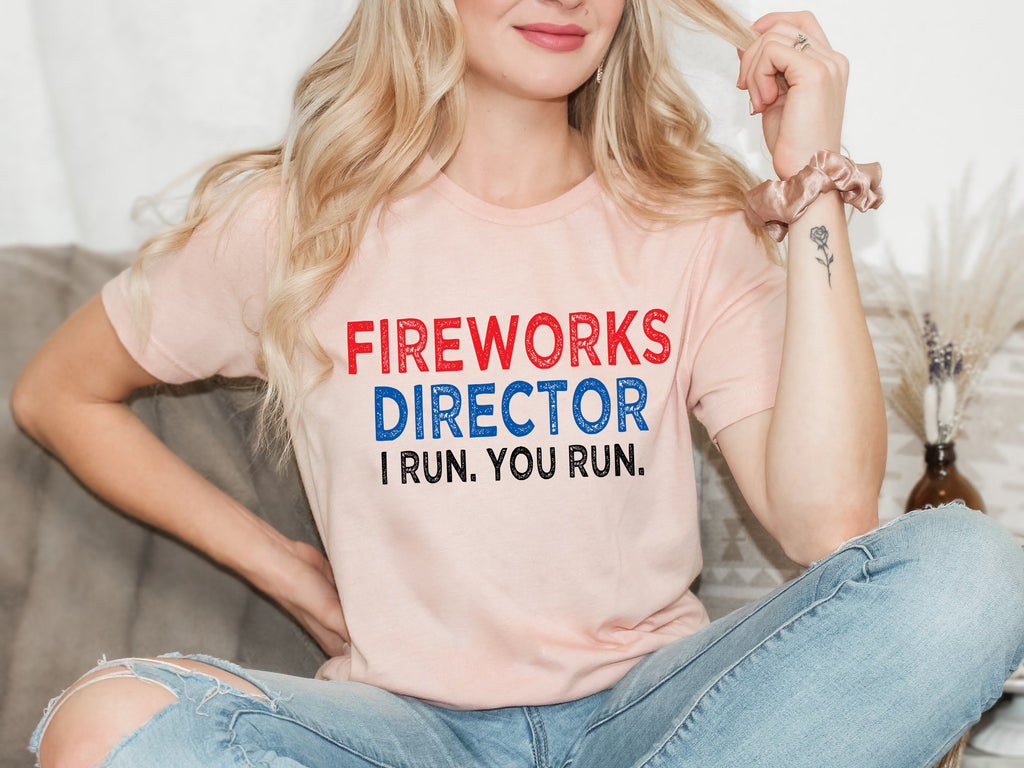 Fireworks Director T-Shirt, Stars and Stripes, 4th of July Shirt