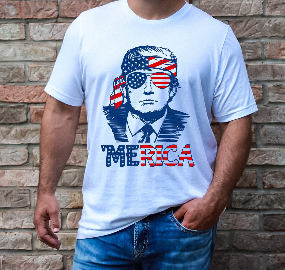Trump 'Merica 4th of July Shirt: Patriotic Tee