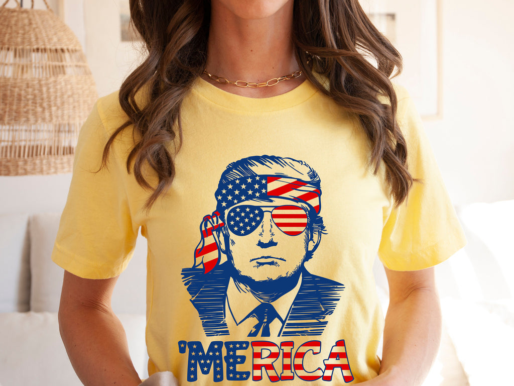 Trump 'Merica 4th of July Shirt: Patriotic Tee