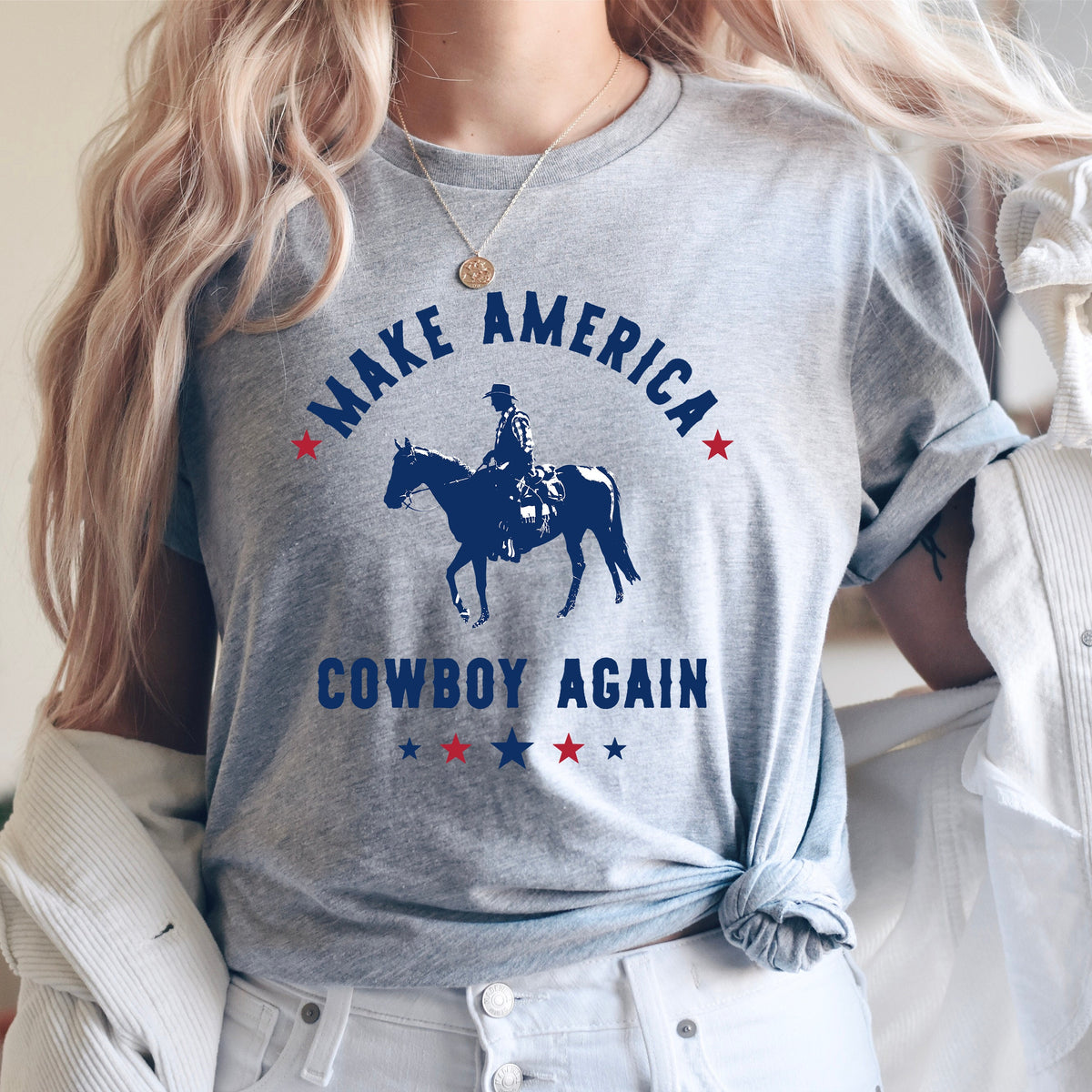 Make America Cowboy Again T-Shirt: Western Rodeo Tee