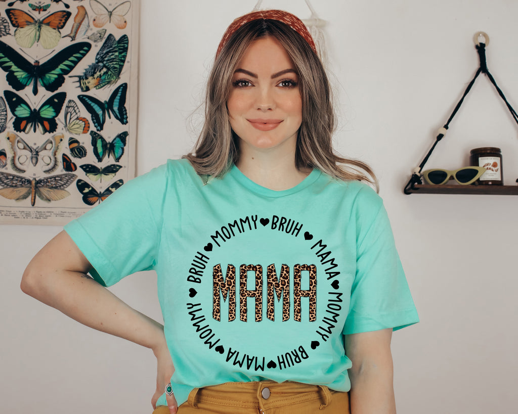 Leopard Mama Bruh Shirt: Gift for Mom