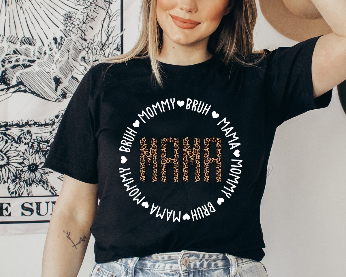 Leopard Mama Bruh Shirt: Gift for Mom