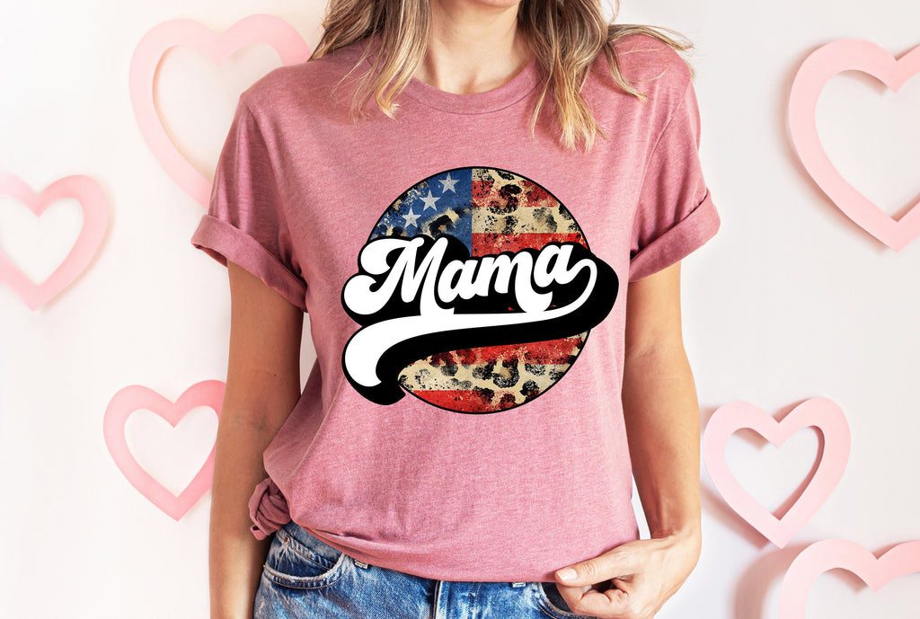 Army Mama Shirt, Patriotic Mama Mini Matching Set