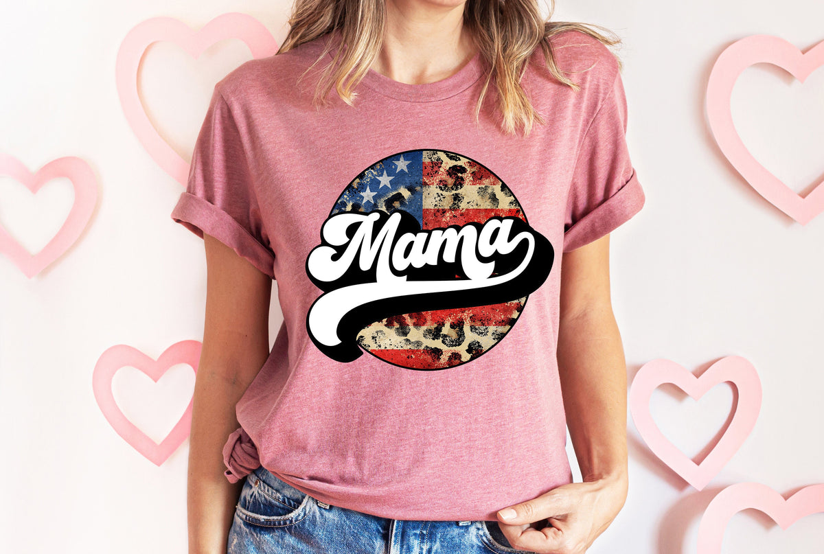 Army Mama Shirt, Patriotic Mama Mini Matching Set