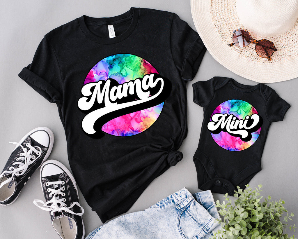 Tie Dye Mama Mini Matching Shirts: Mother Daughter Gift