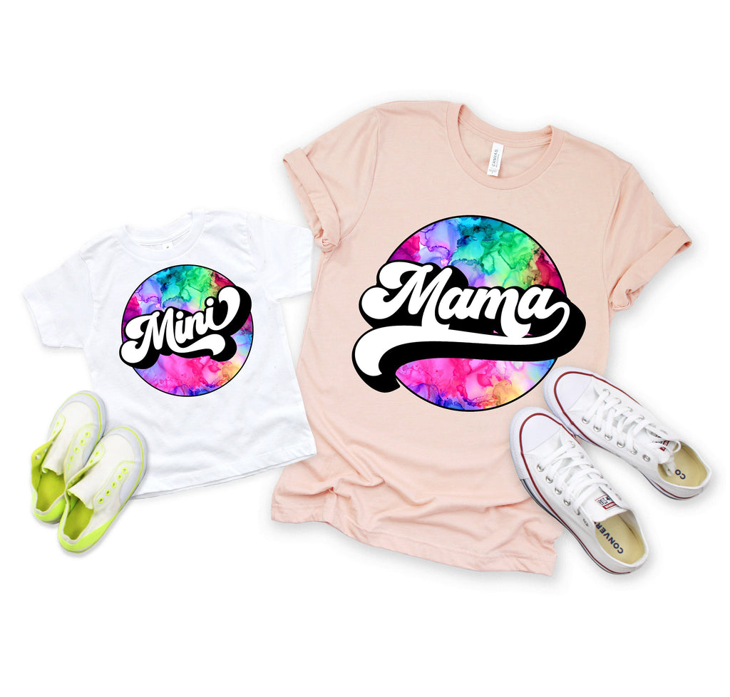 Tie Dye Mama Mini Matching Shirts: Mother Daughter Gift
