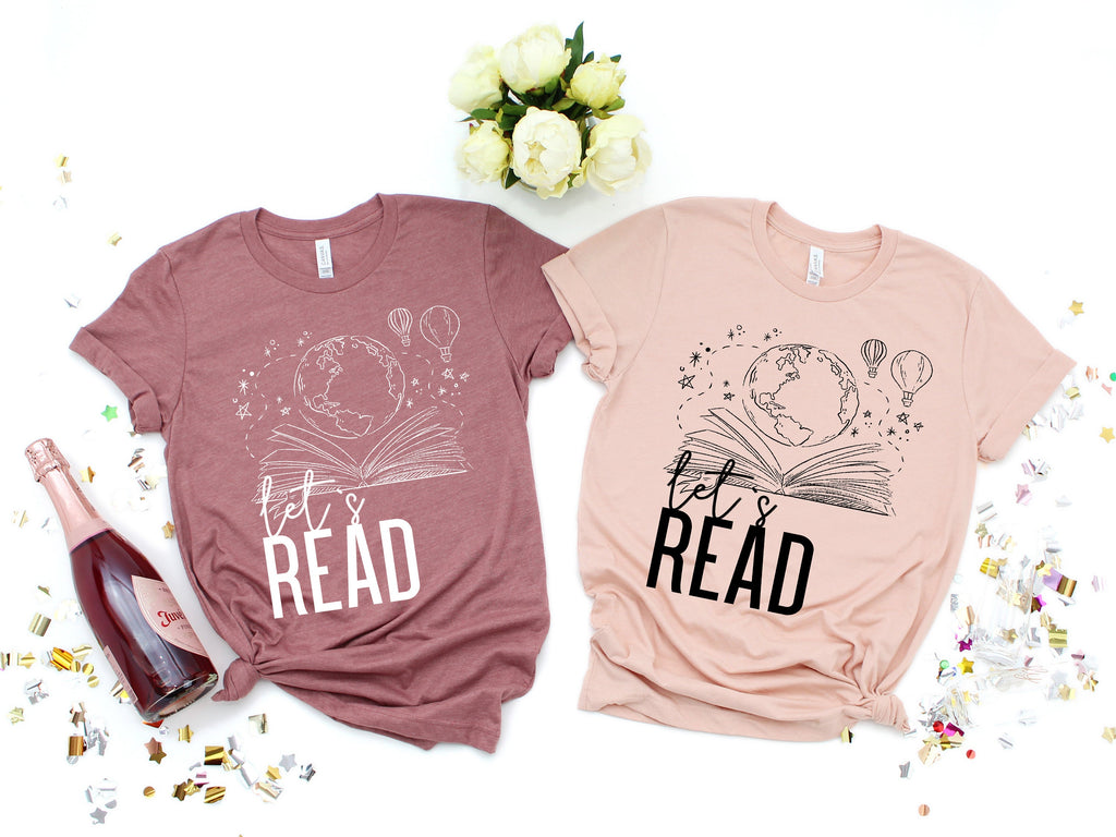 Let's Read T-Shirt: Book Lover Gift, Librarian Tee