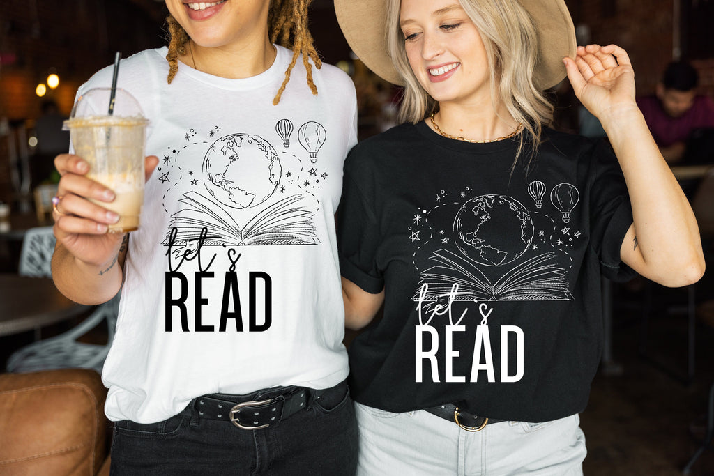Let's Read T-Shirt: Book Lover Gift, Librarian Tee