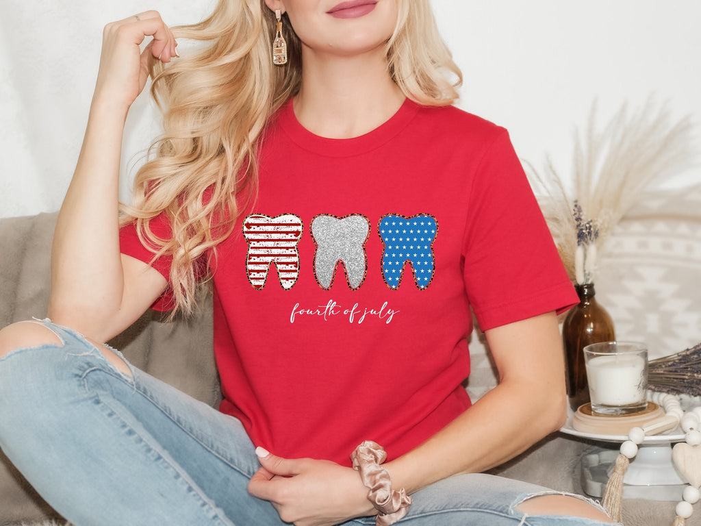4th of July Dentist T-Shirt: Patriotic Dental Squad Tee