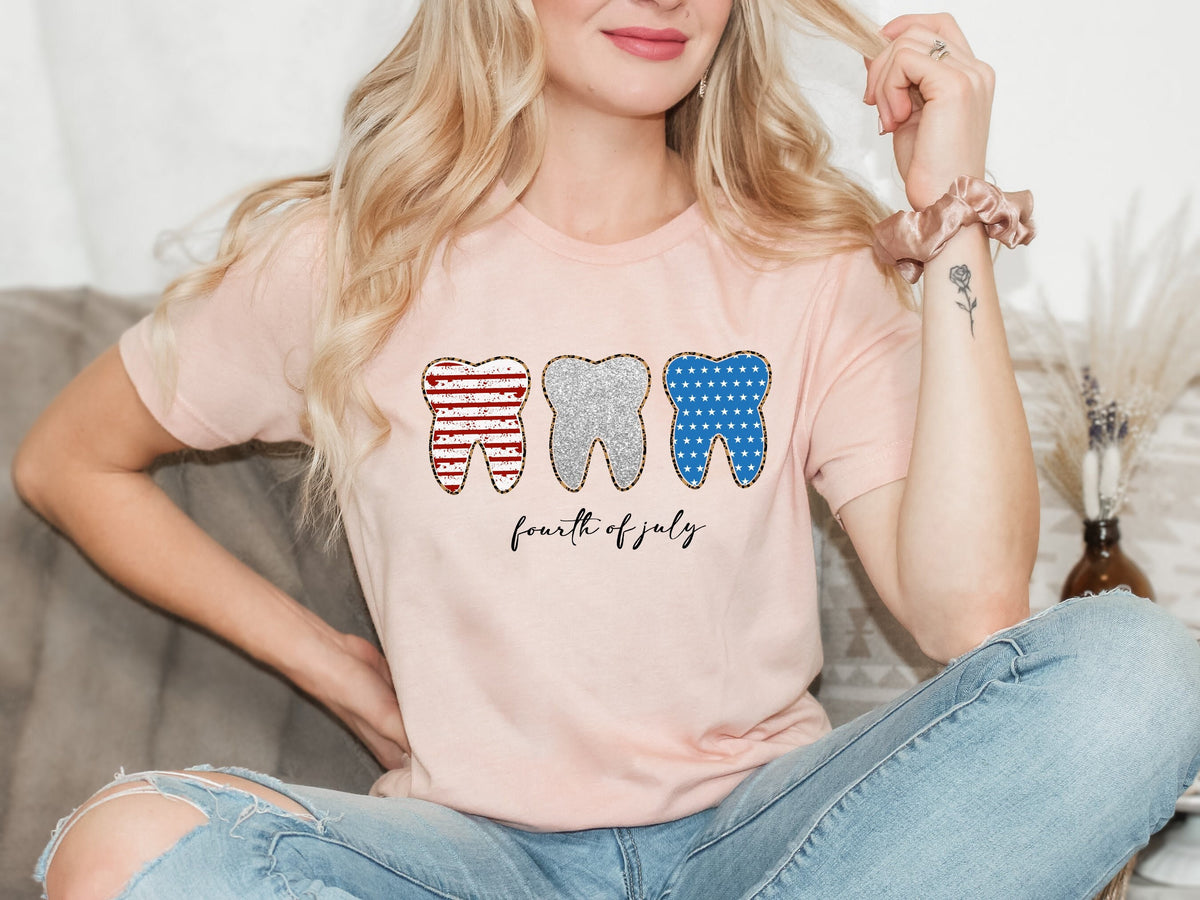 4th of July Dentist T-Shirt: Patriotic Dental Squad Tee