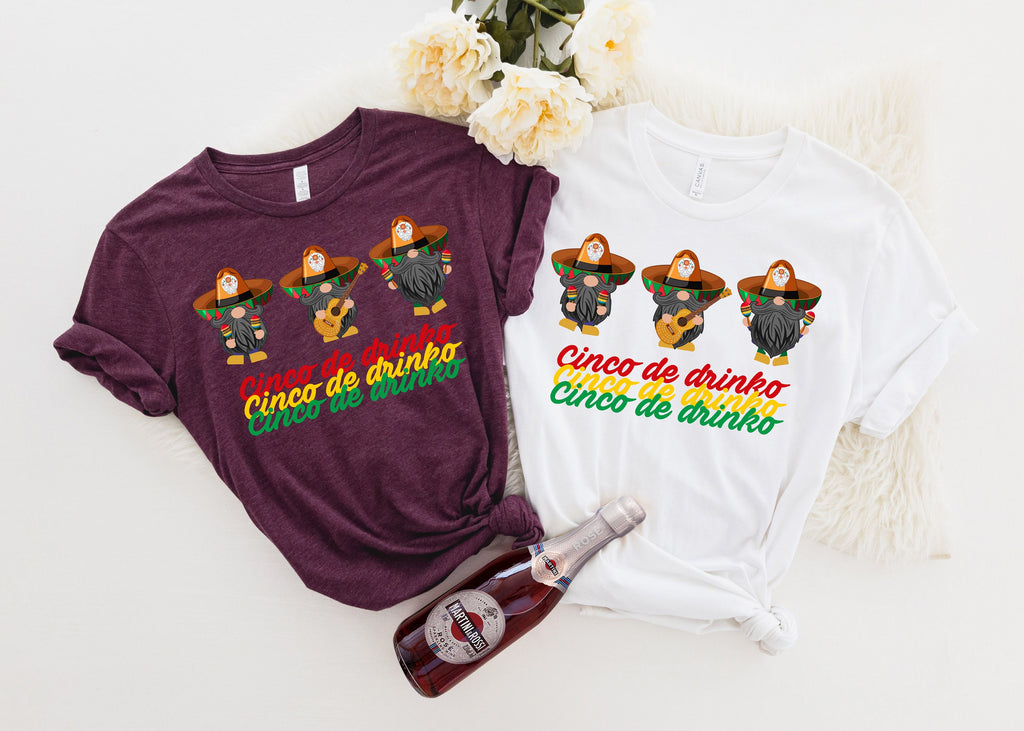 Gnomes Margarita Cinco De Drinko Shirt: Funny Drinking Tee