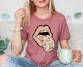 Floral Tongue Graphic Tee - Mama Peach Lips Shirt