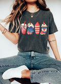 Retro 4th of July Coffee Shirt: Stars & Stripes Tee