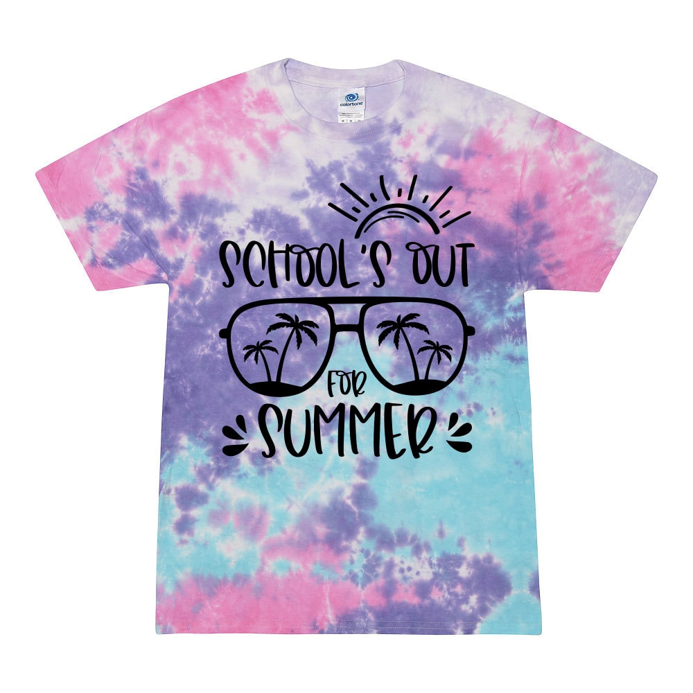 Handmade Tie Dye Summer Vacation Shirt, Teacher Gift