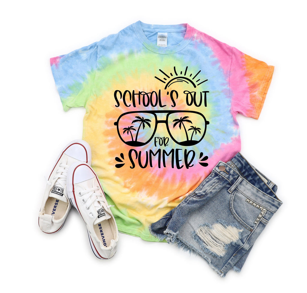 Handmade Tie Dye Summer Vacation Shirt, Teacher Gift