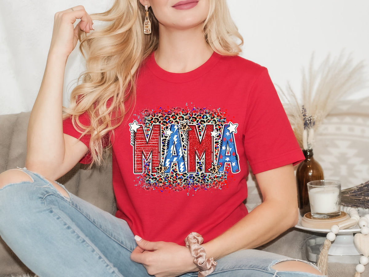 Leopard Mama and Mini 4th of July Shirts: Patriotic Family Tees