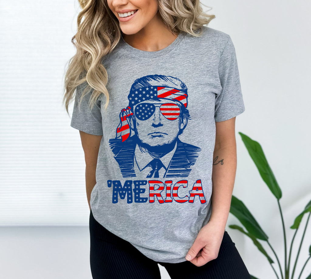 Trump 'Merica 4th of July Shirt: Patriotic Tee