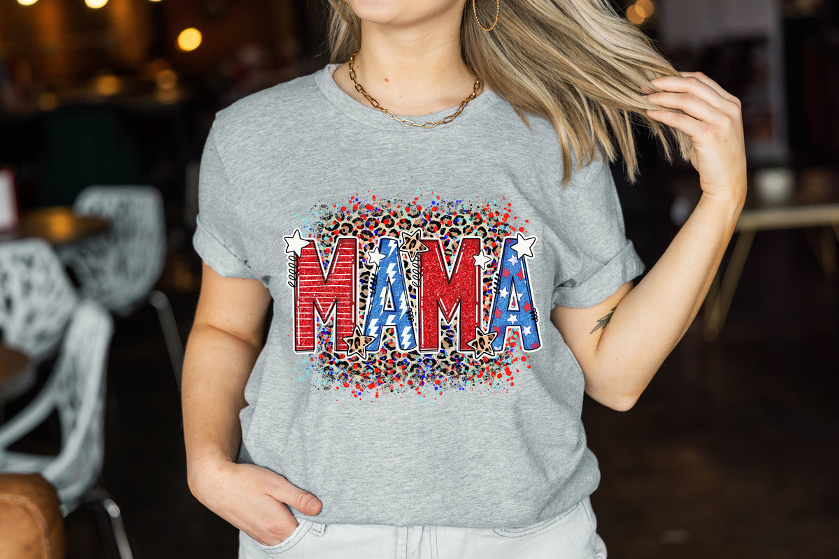 Mama American Flag Shirt: 4th of July Patriotic Tee