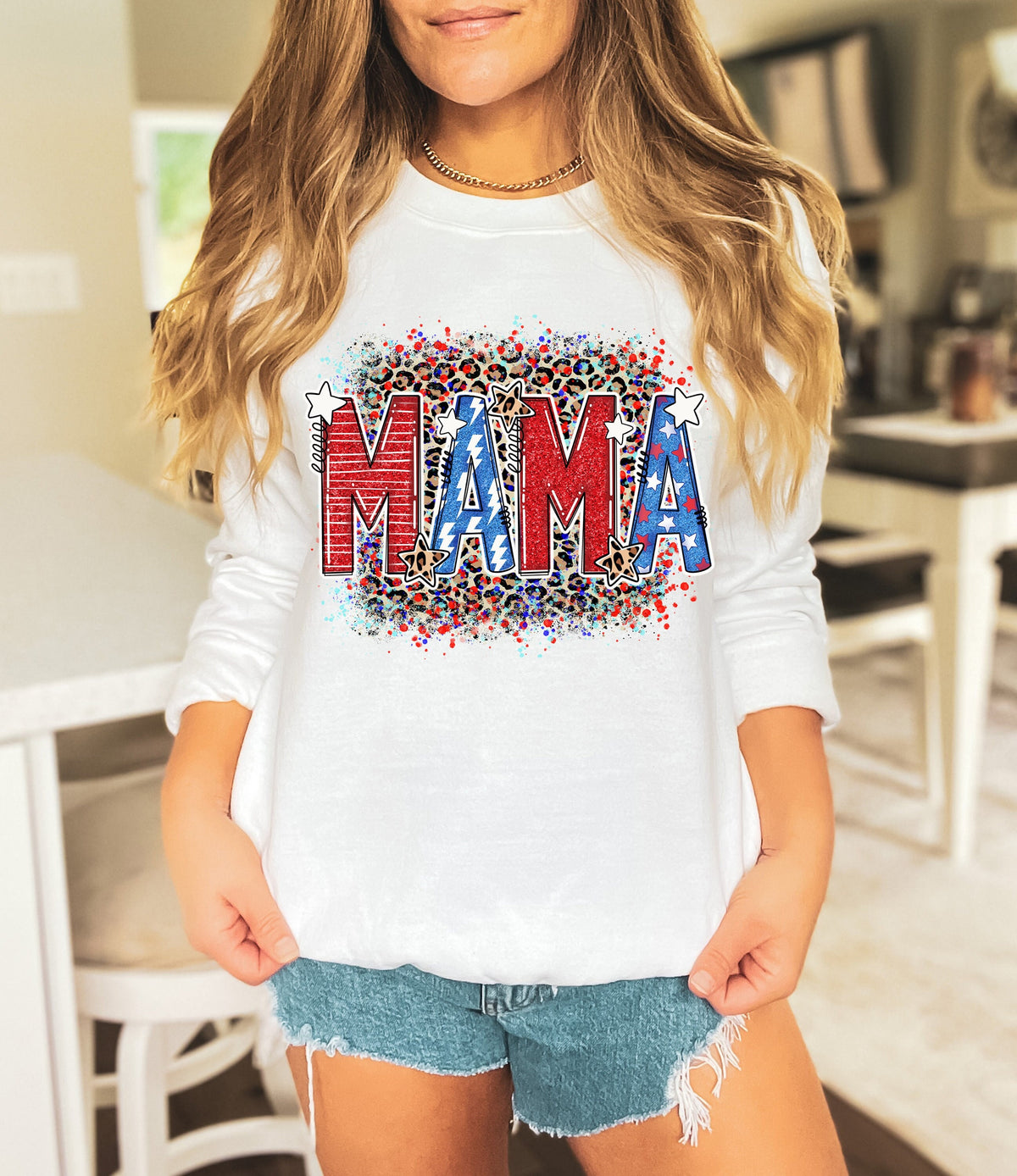 Mama American Flag Shirt: 4th of July Patriotic Tee
