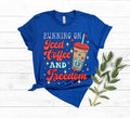 Iced Coffee & Freedom 4th of July Tee - American Mama Shirt