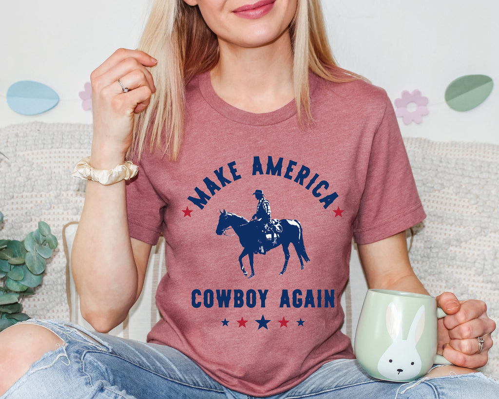 Make America Cowboy Again T-Shirt: Western Rodeo Tee