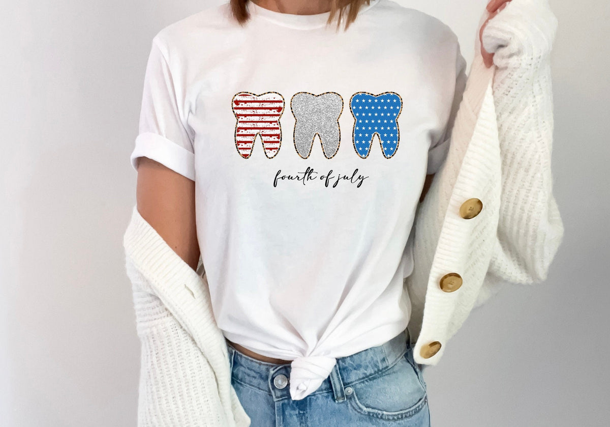 4th of July Dentist T-Shirt: Patriotic Dental Squad Tee