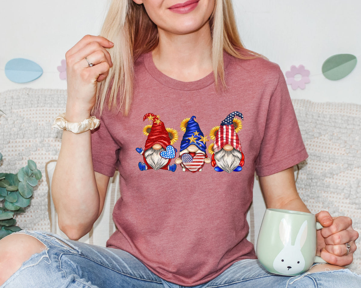 Patriotic Gnome Shirt: USA Gnomies 4th of July Gift