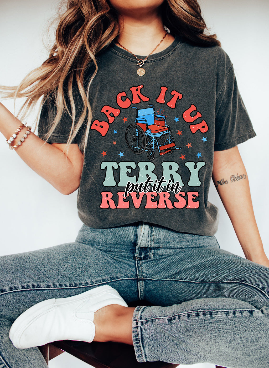 Back It Up Terry T-Shirt: Funny Patriotic 4th of July Tee