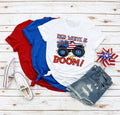 Red White Boom 4th of July Shirt: Stars & Stripes USA Tee
