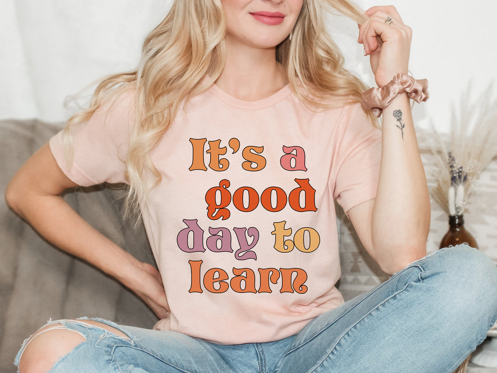 Retro Teacher Shirt: Good Day to Learn, Teach Love Inspire
