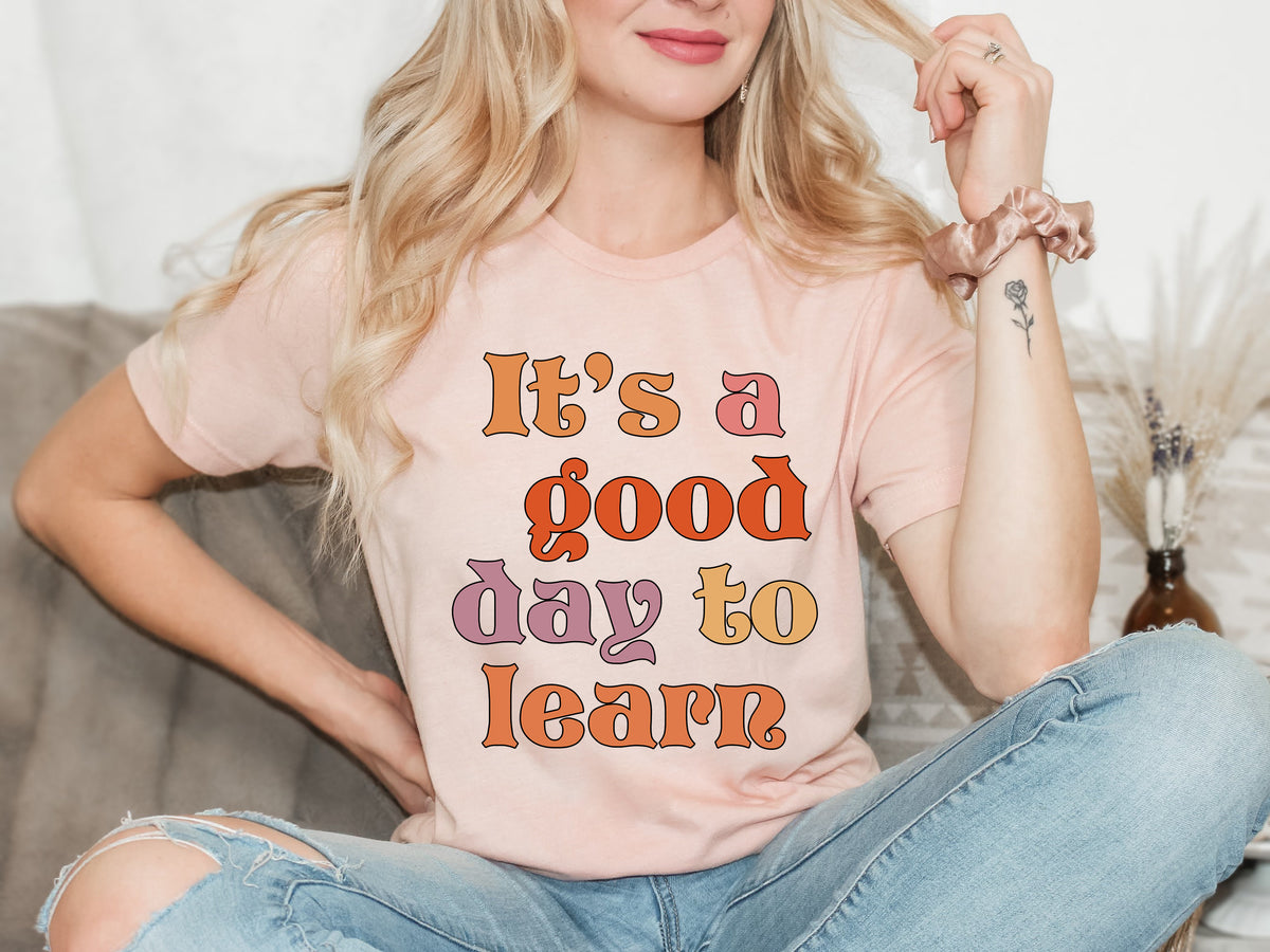 Retro Teacher Shirt: Good Day to Learn, Teach Love Inspire