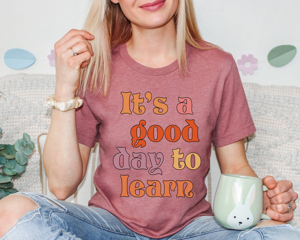 Retro Teacher Shirt: Good Day to Learn, Teach Love Inspire