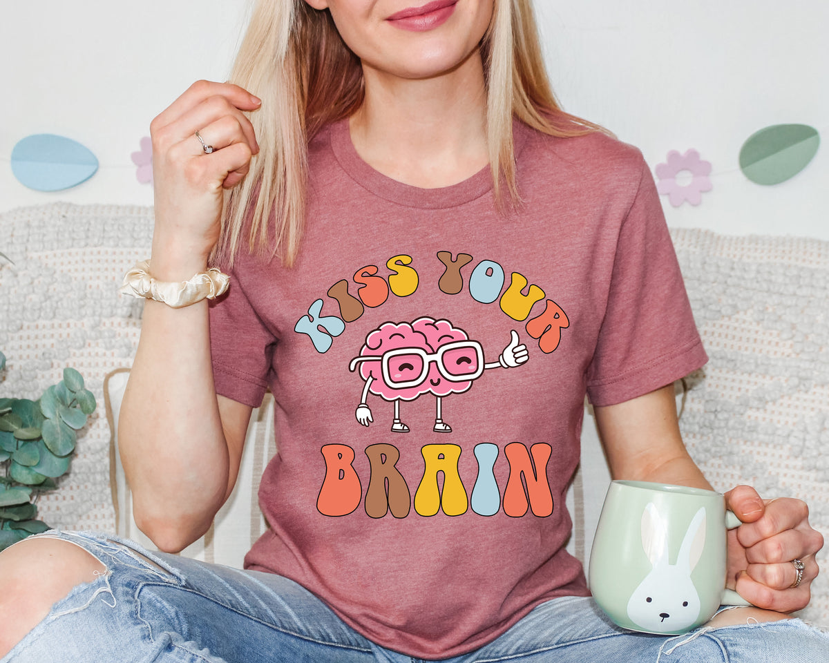 Kiss Your Brain Teacher Shirt, Retro Sped Teacher T-Shirt