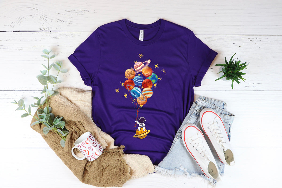 Custom Astronaut Planets Shirt: Space Birthday Gift