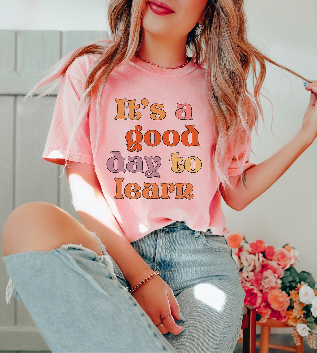 Retro Teacher Shirt: Good Day to Learn, Teach Love Inspire