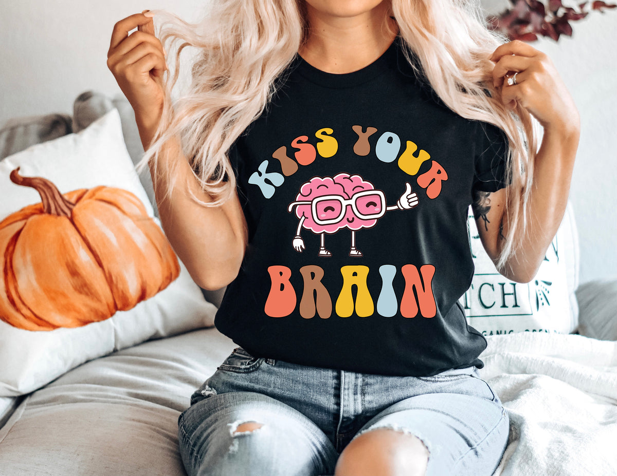 Kiss Your Brain Teacher Shirt, Retro Sped Teacher T-Shirt