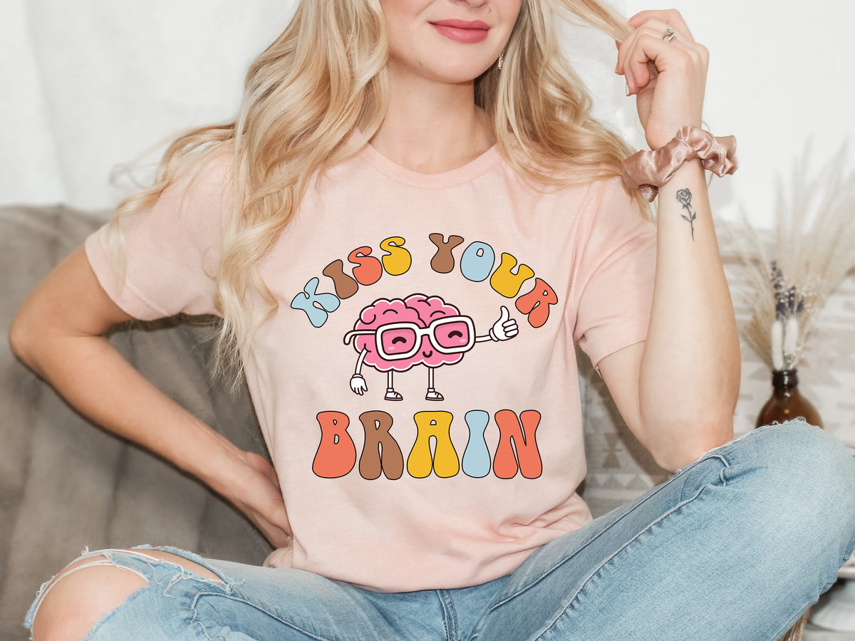 Kiss Your Brain Teacher Shirt, Retro Sped Teacher T-Shirt
