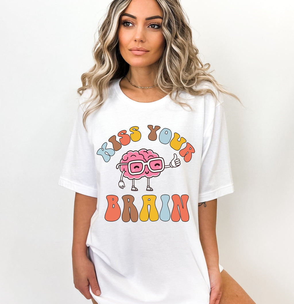 Kiss Your Brain Teacher Shirt, Retro Sped Teacher T-Shirt