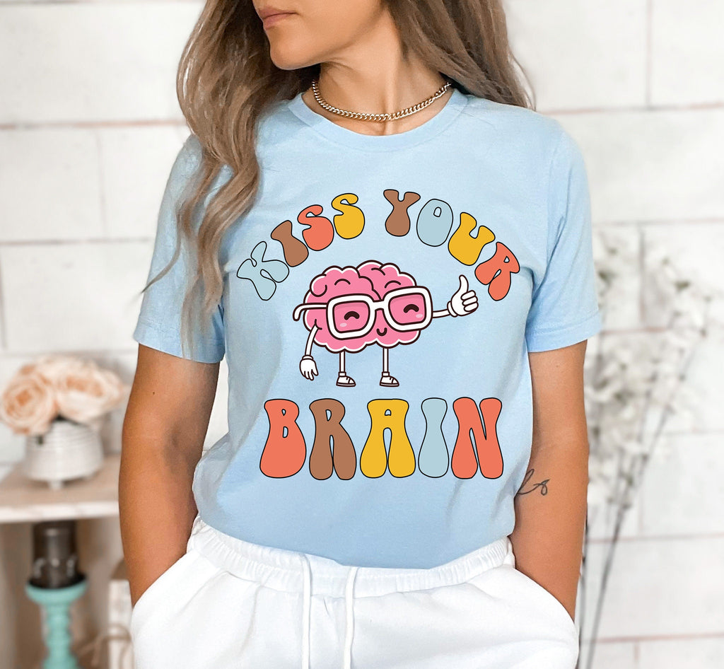 Kiss Your Brain Teacher Shirt, Retro Sped Teacher T-Shirt